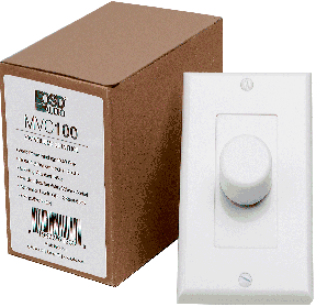 100W High Power Commercial 25/70V In-Wall Rotary In-Wall Volume Control, Easily Daisy Chain - MVC100