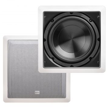 8" 150W Pro Series In-Wall Home Theater Subwoofer, Easy Install & Paintable Grille, Single - IWS8