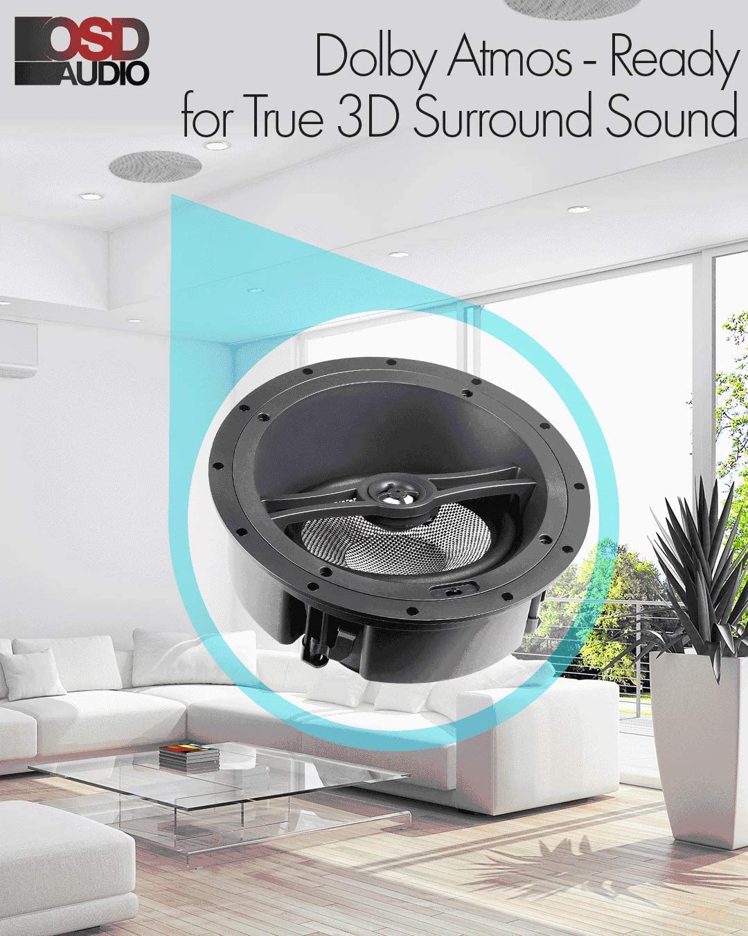 TSQ670 Flush Mount 70 Volt Speakers With 6.5" Woofers Home Theater