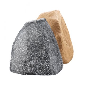 8" 200W Outdoor Weather-Resistant High Performance Rock Speaker Pair, Brown or Granite Grey - RX805