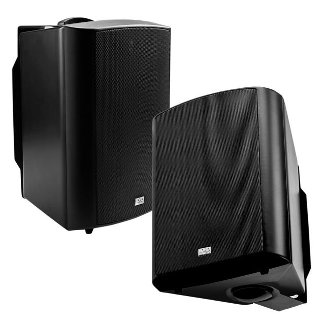 6.5" 3-Way Outdoor Patio Speaker Pair w/ Optional 70V Tap, IP54 Rated, White or Black AP640