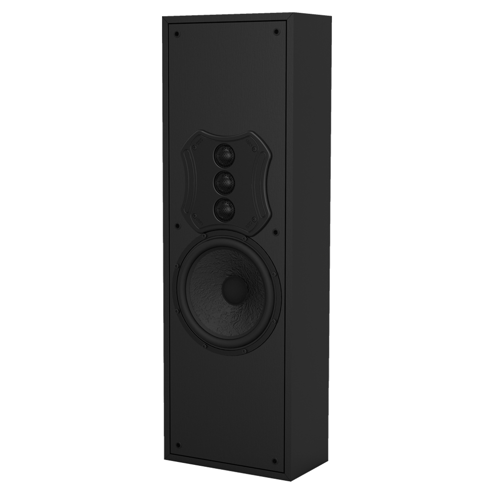 8” Home Theater Single LCR Speaker 200W, Wood Fiber Woofer, Triple Tweeter Array, S81 MK2