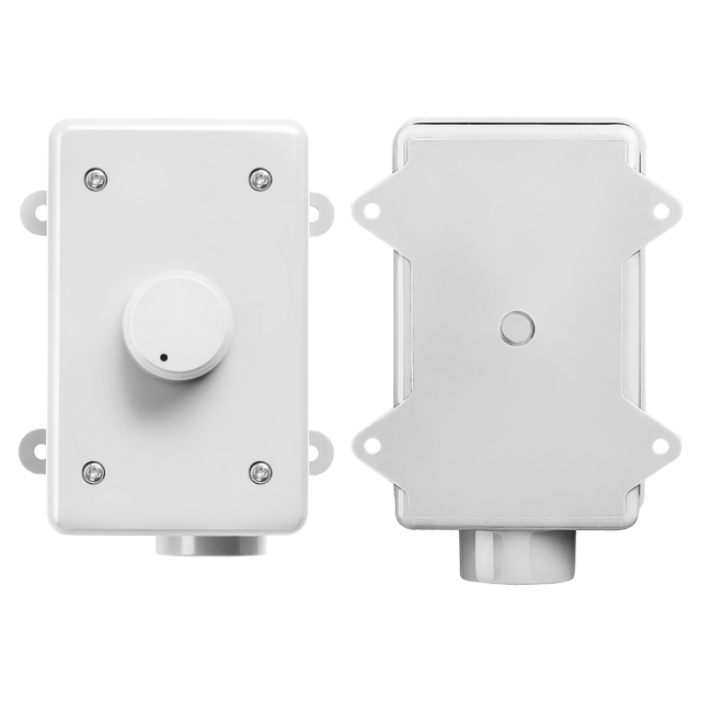 300W Rotary Outdoor Volume Control, Impedance Matching and Weather Resistant, White or Grey, OVC300