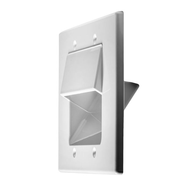 OSD Double Gang Pass Through Bundle Wall Plate