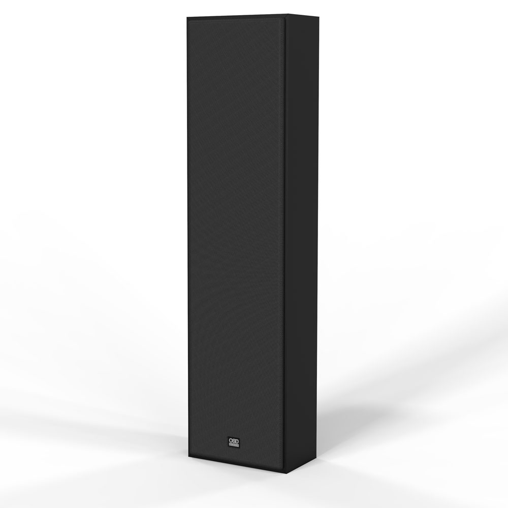OSD Black S82 MK2 Triple Tweeter OnWall Speaker w/ Custom Crossover and 8” Fiber InterWeave Woofer