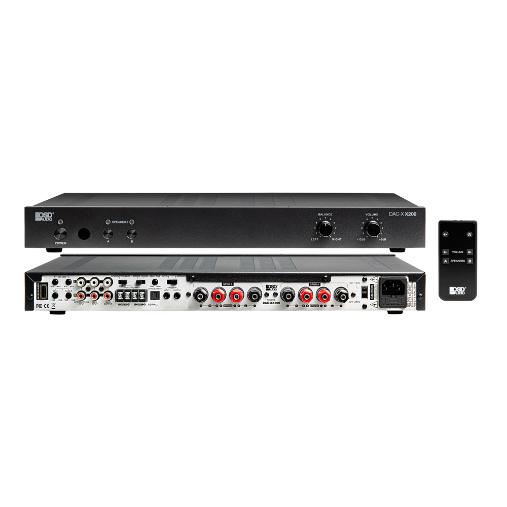 OSD DAC X200 2-Channel Stereo Amplifier, 200WRMS, 24/192 USB DAC