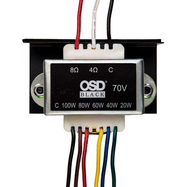 100W Max 70V Commercial Audio Transformer (100W, 80W, 60W, 40W and 20W Taps)