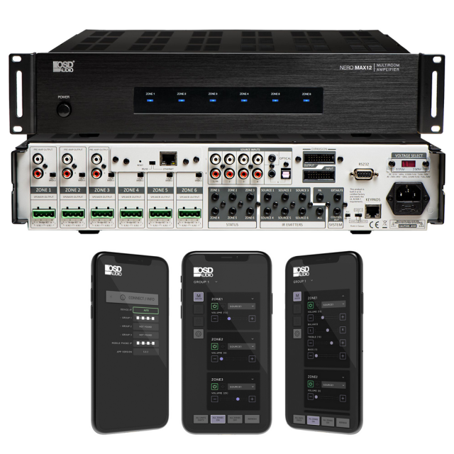OSD Nero App Control Amplifier 80W x 6 Zones Multi Room iOS Android 6x Source Matrix