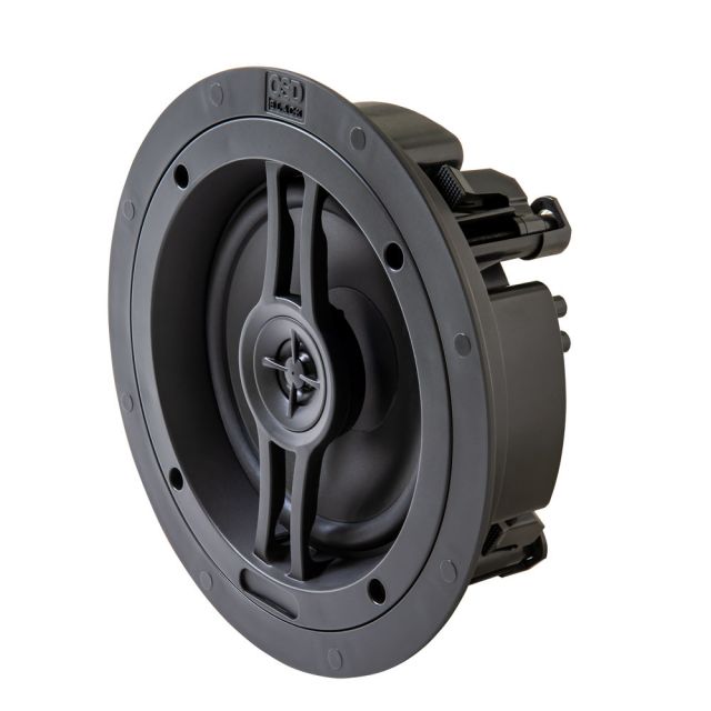 OSD Black R61 6.5" In-Ceiling Speaker, 1/2" Silk Soft Dome Tweeter (Pair)