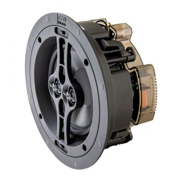 OSD Black 6.5" DVC Stereo In-Ceiling Speaker 120W, Dual 3/4" Parachute Silk Dome Tweeters, R62DT