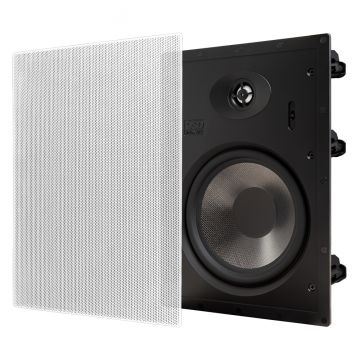 OSD Black 8" In-Wall Speaker Pair 170W, 1" Aluminum Dome Tweeter, 12dB Contour Switch, T83