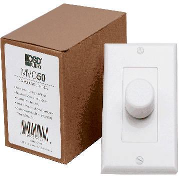 50W High Power Commercial 25/70V In-Wall Rotary In-Wall Volume Control, Easily Daisy Chain - MVC50