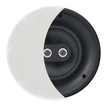 ACE640TT 6.5" Trimless In-Ceiling Speaker 120W Stereo Dual .5" Titanium Tweeters (Single)