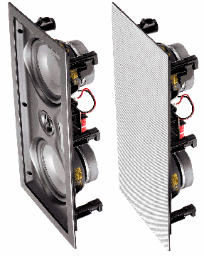 5.25" In-Wall Center Channel 100W LCR Speaker w/ Dual Woofers & 1" Pivoting Tweeter, Single -IW525
