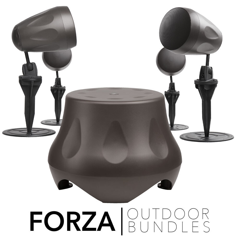 FORZA-10 300W 10" Outdoor Subwoofer x4 FORZA-5S 100W 5.25" Hanging Pendant Speaker