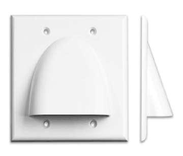 Pass Through Bundle Cable Wall Plate Dual Gang