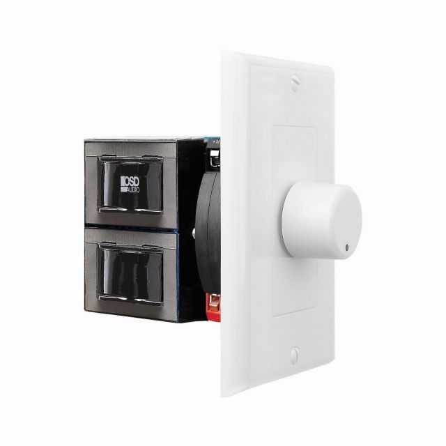 OSD In Wall 300W Knob Volume Control, Speaker Impedance Matching White, Black, Brown Decora Style