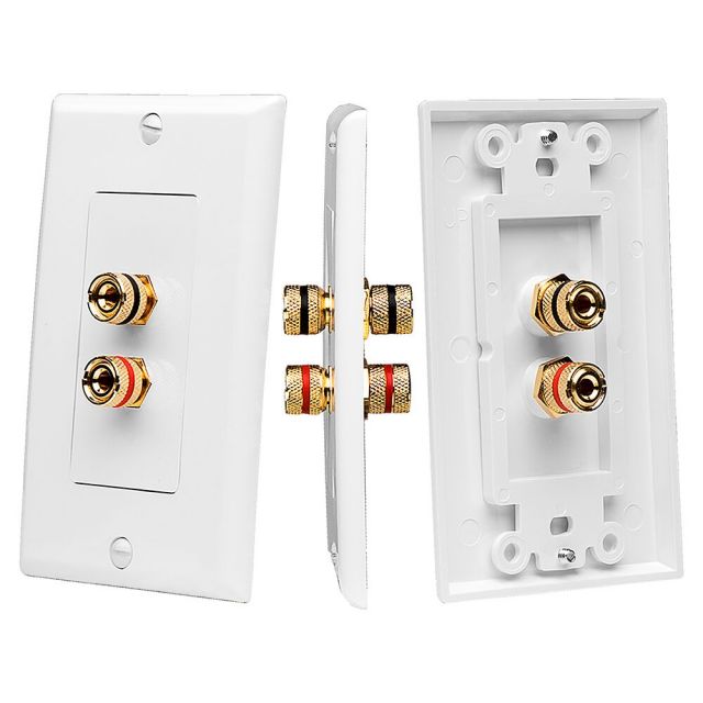 WP-2 Terminal Speaker Decora Binding Post Wall Plate